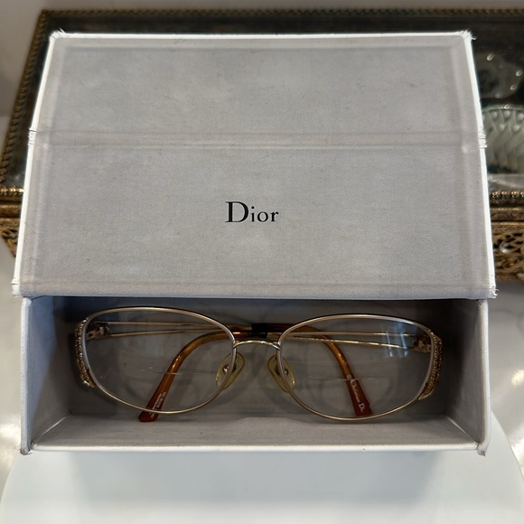 VTG Dior - Gold-Toned Rx Eyeglass Frames - EUC, w/ VTG Dior Case/Fair - Picture 16 of 17